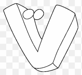 Letter V Coloring Page - Coloringcrewcom Dot png