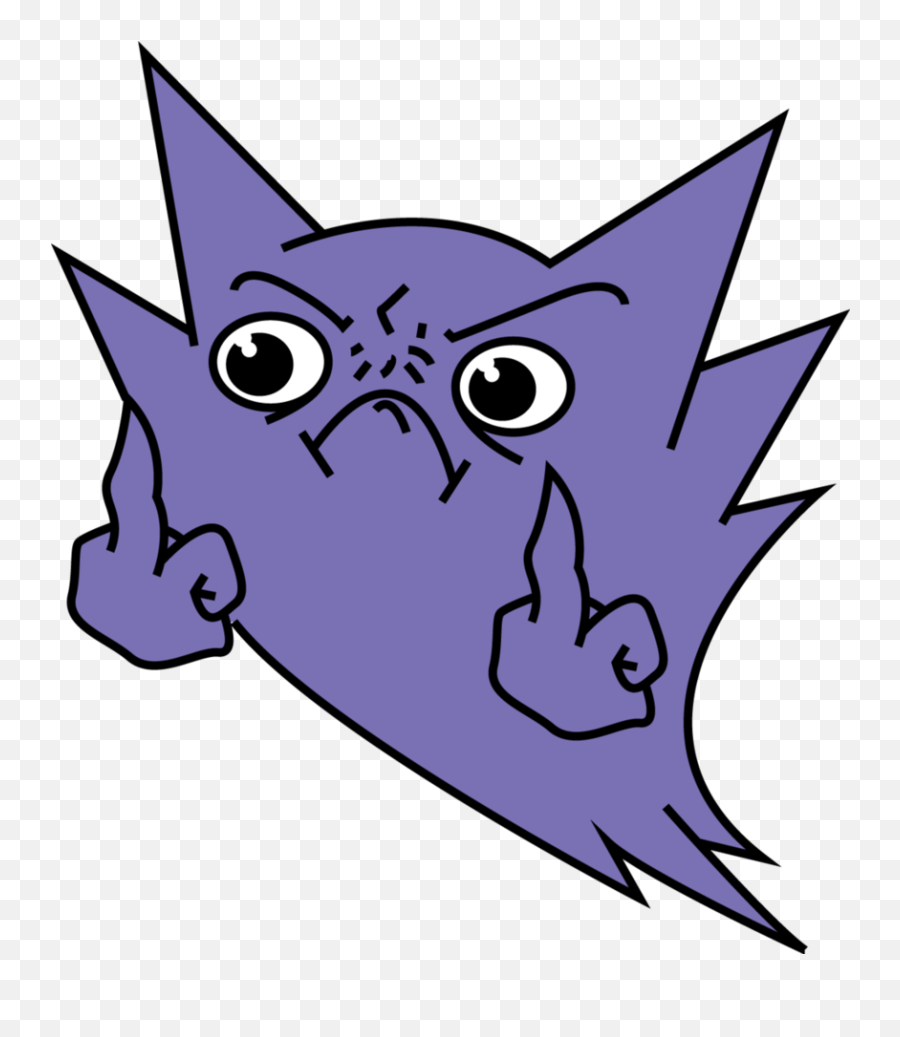 Download Gengar Vector Pokemon Ghost - Haunter Middle Finger Png,Haunter Transparent