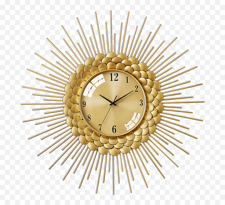 Decor Nordic Clocks Horloge Murale Gift - Home Decor Wall Watch Png,Gold Clock Png