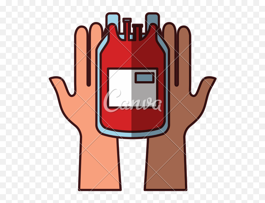 Hand Holding Blood Donation Bag Icon - Icons By Canva Sign Png,Blood Hand Png