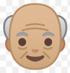 Old Man Medium Light Skin Tone - Old Man Emoji Png,Old Man Png