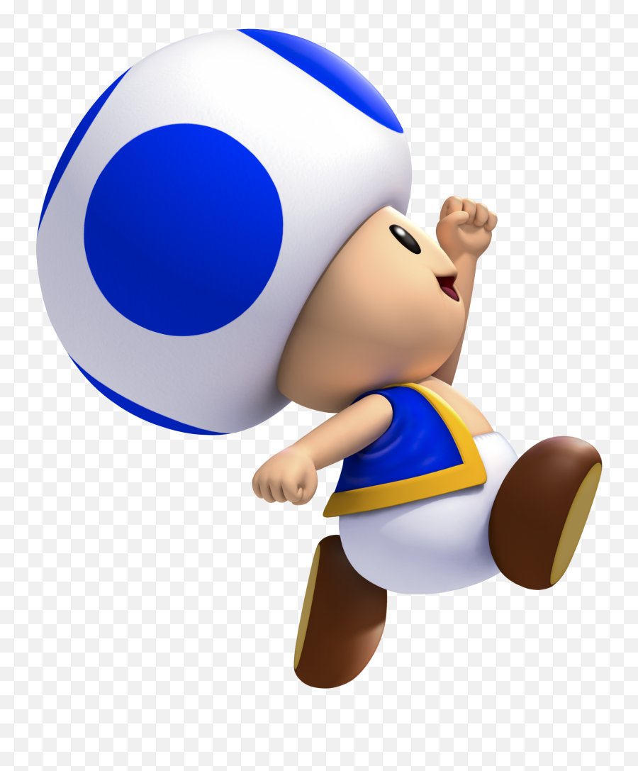 New Super Mario Bros Blue Toad - New Super Mario Bros U Toad Png,Mario Jumping Png