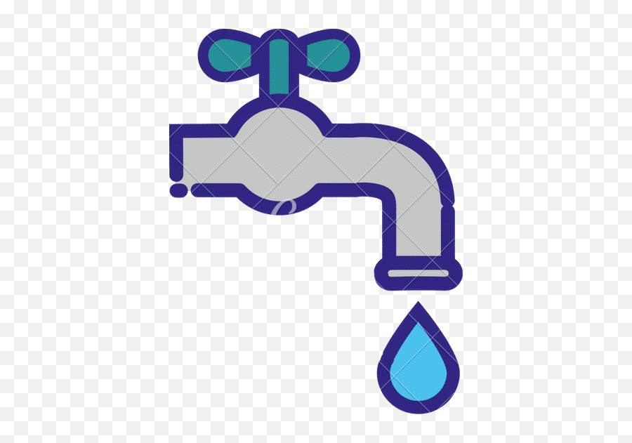 Faucet Water Drop Clean Icon Line And Fill - Canva Png,Water Faucet Icon