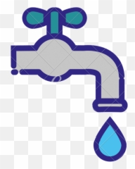 Faucet Water Drop Clean Icon Line And Fill - Canva png