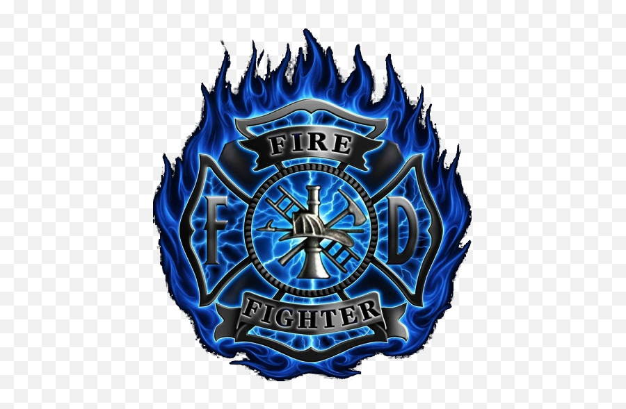 Amazoncom Firefighter Blue Flame Clock Widget Appstore - Maltese Cross With Flames Png,Blue Flame Png