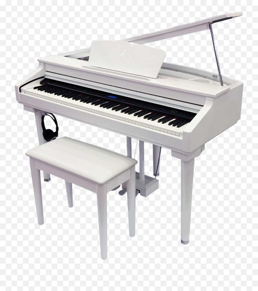 Adagio Mini Grand Piano Polished Ivory With Stool - The Grand Piano Png,Grand Piano Png