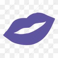Iconsetc Simple Purple Classica Smiley Lips Icon - Language png