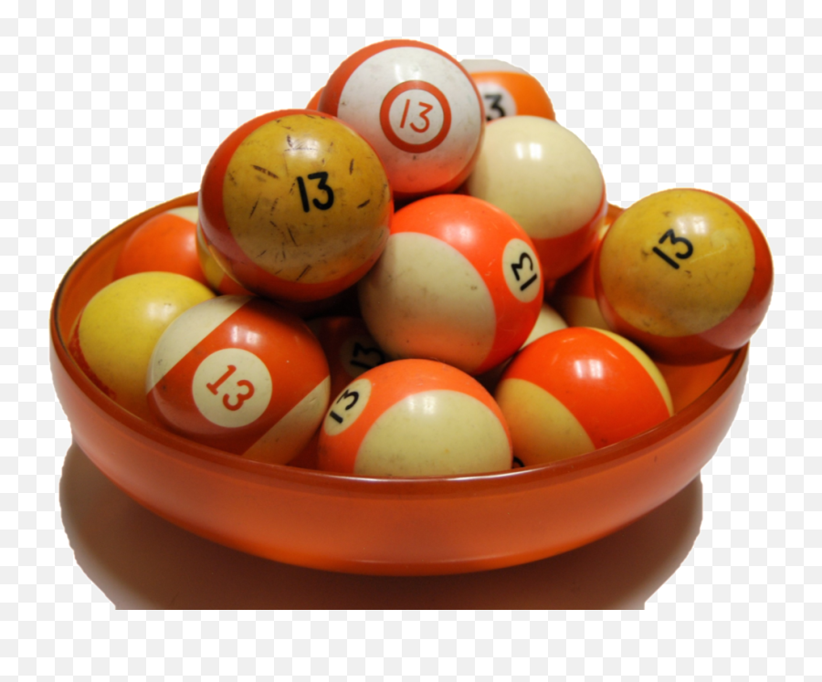 Set Of Vintage And Antique Billiard Balls All Number 13 In Png Cue Ball