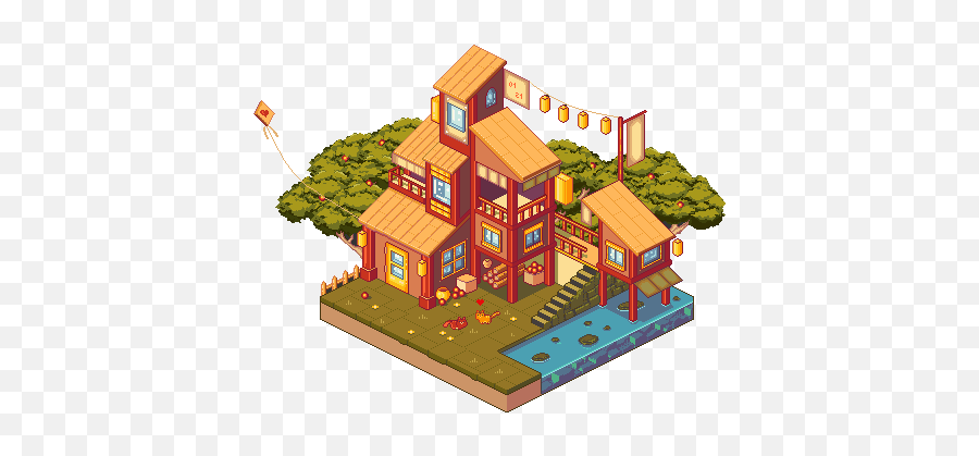 New House For Cats Pixeljointcom - Roof Shingle Png,Pixel Cat Icon