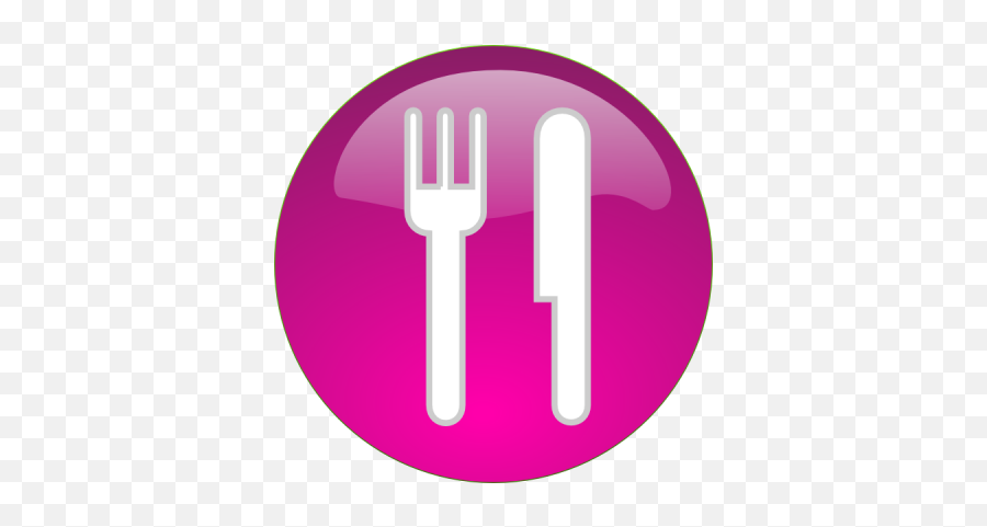 Silverware Circle Fork Knife Purple Png - 3390 Street Food,Fork Knife Icon