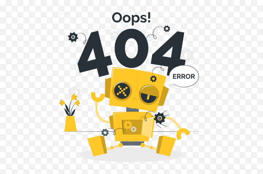 Oops 404 Error With A Broken Robot Customizable - 404 Error Robot Png,404 Page Icon