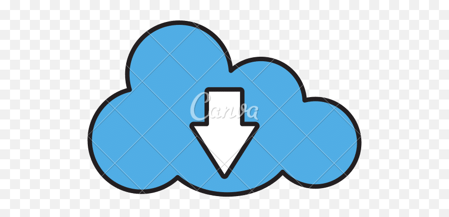 Cloud Storage Icon Canva Vertical Png - Icon