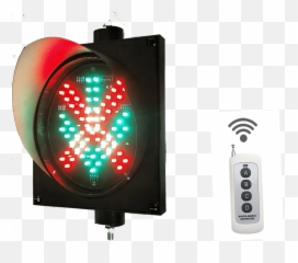 Remote Controller 200mm Led Traffic Light Red Cross Green Png