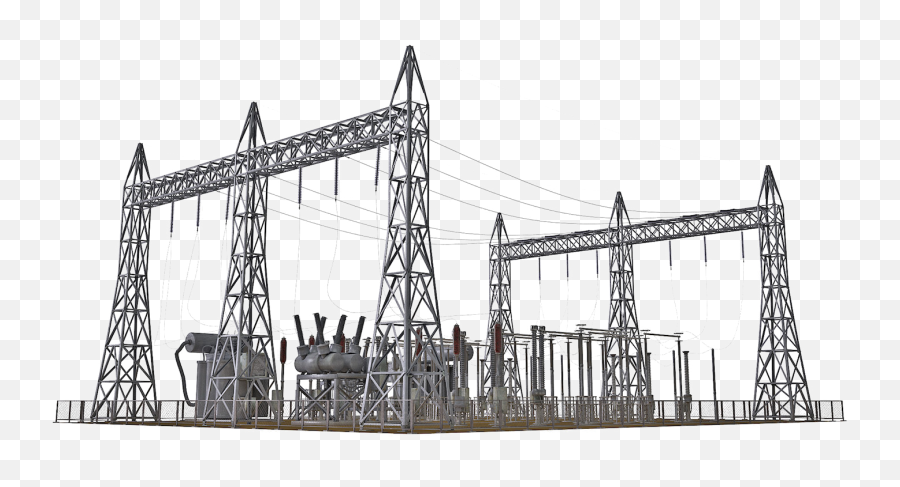 Substation Electric Power Electricity - Electric Power Plant Png,Electricity Png