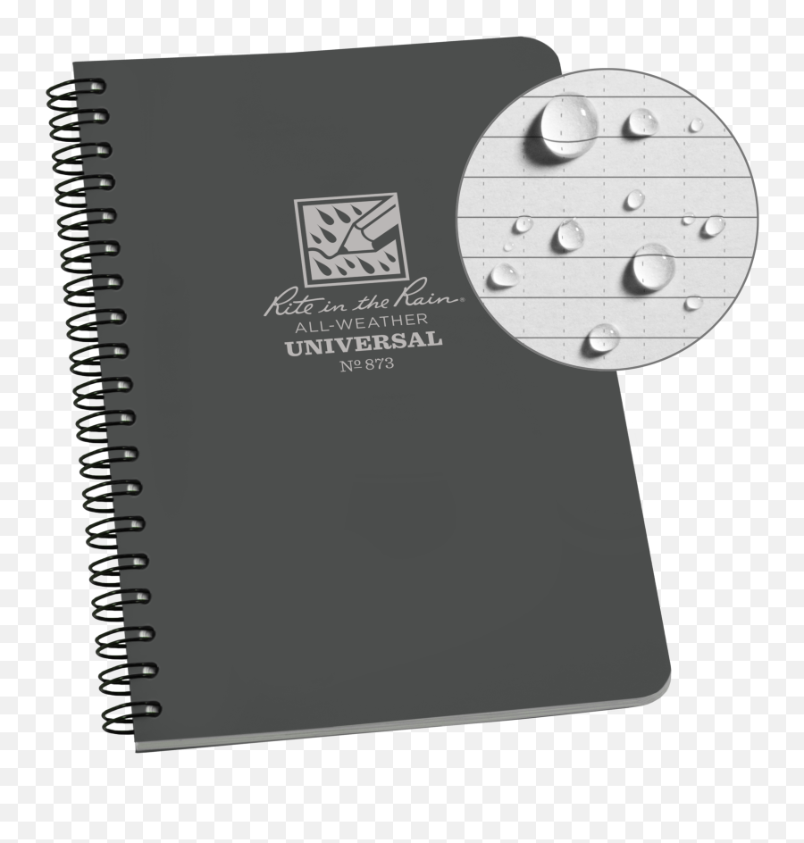 Rain Weatherproof Side Spiral Notebook - Notebook Png,Spiral Notebook Png