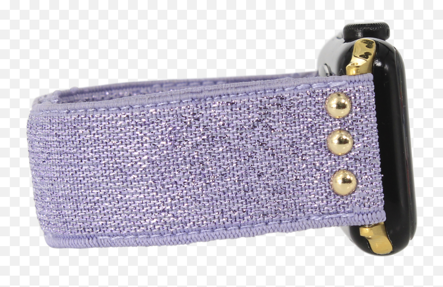 Erimish - Stretchy Purple Glitter Apple Watch Band Gold 145 Cm Coin Purse Png,Purple Glitter Png