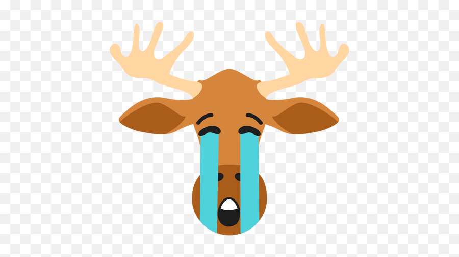 Elk Moose Muzzle Sad Flat Sticker - Reindeer Png,Elk Png