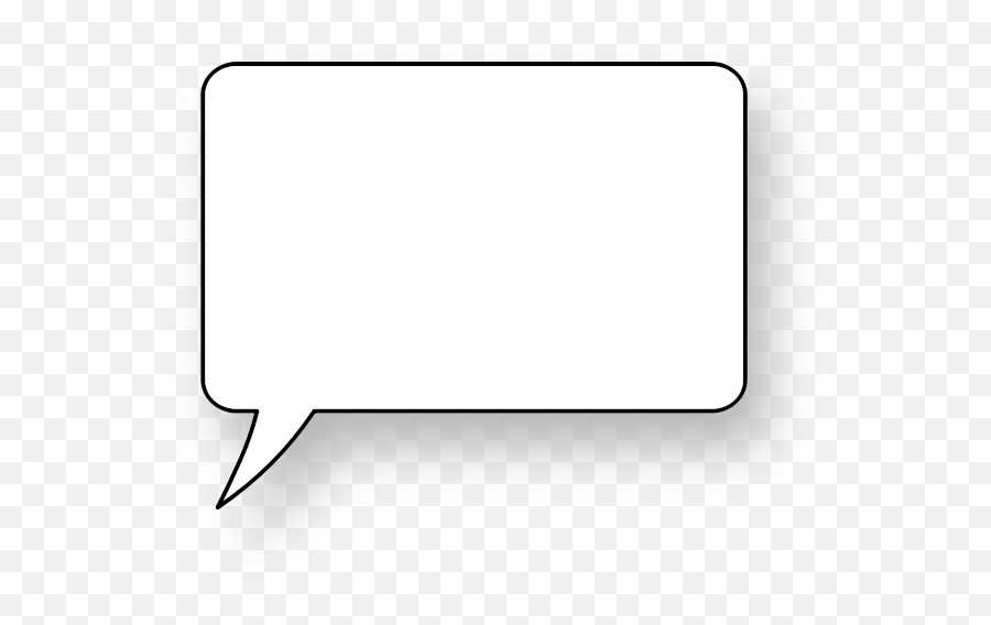 Rounded Corners Speech Bubble With Shadow Vector Image - Speech Bubble Black Background Png,Rounded Rectangle Png