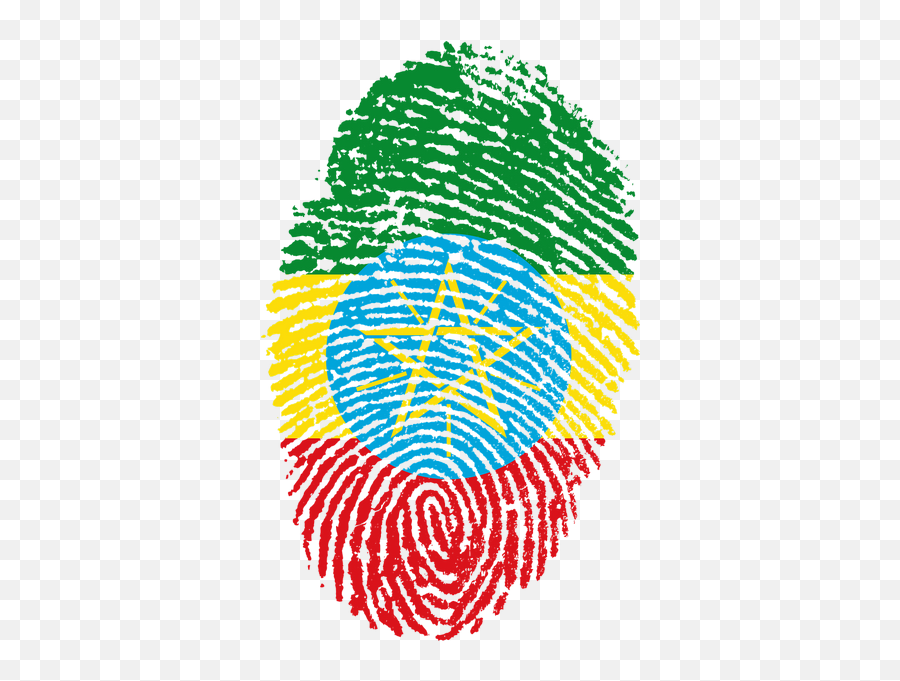 Ethiopia Flag Fingerprint Transparent Png Images Clipart - St Kitts Nevis Flags,Finger Print Png