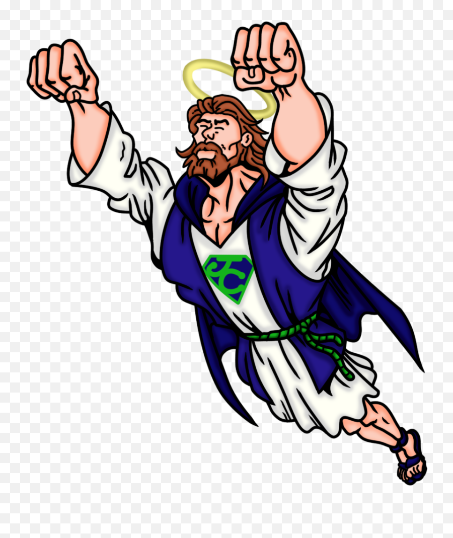 Download Bible Superhero Is Christianity Lord Jesus Clipart - Jesus Cartoon Png,Jesus Clipart Png