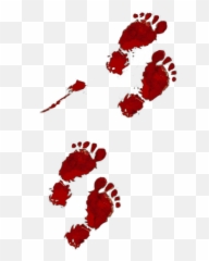 Footprints Sticker By Costeñitacruzfranco - Bloody Footprints Transparent Background png