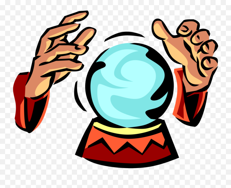 Vector Illustration Of Crystal Ball - Fortune Telling Crystal Ball Clipart Png,Crystal Ball Png