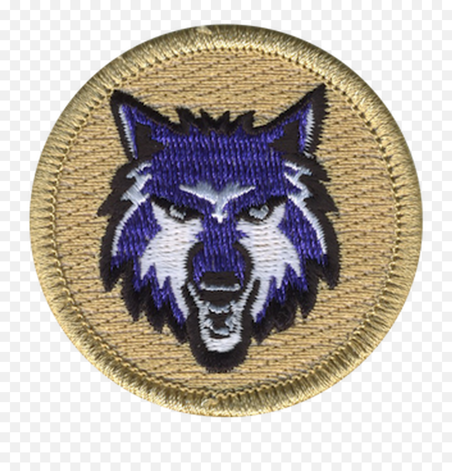 Purple Timberwolves Patrol Patch - Mission Trail Middle School Olathe Png,Timberwolves Logo Png