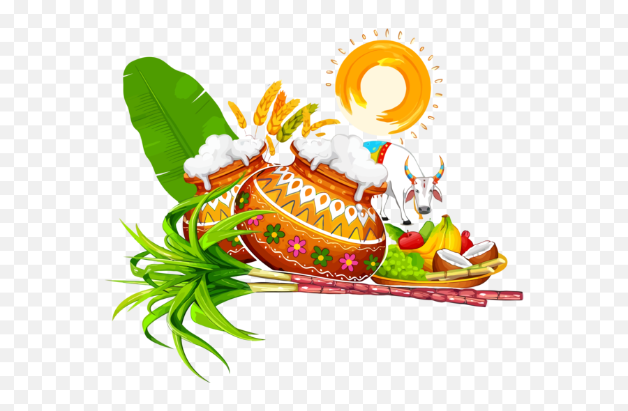 Pongal Garnish Plant Food For Thai - Happy Pongal Background Png,Garnish Png