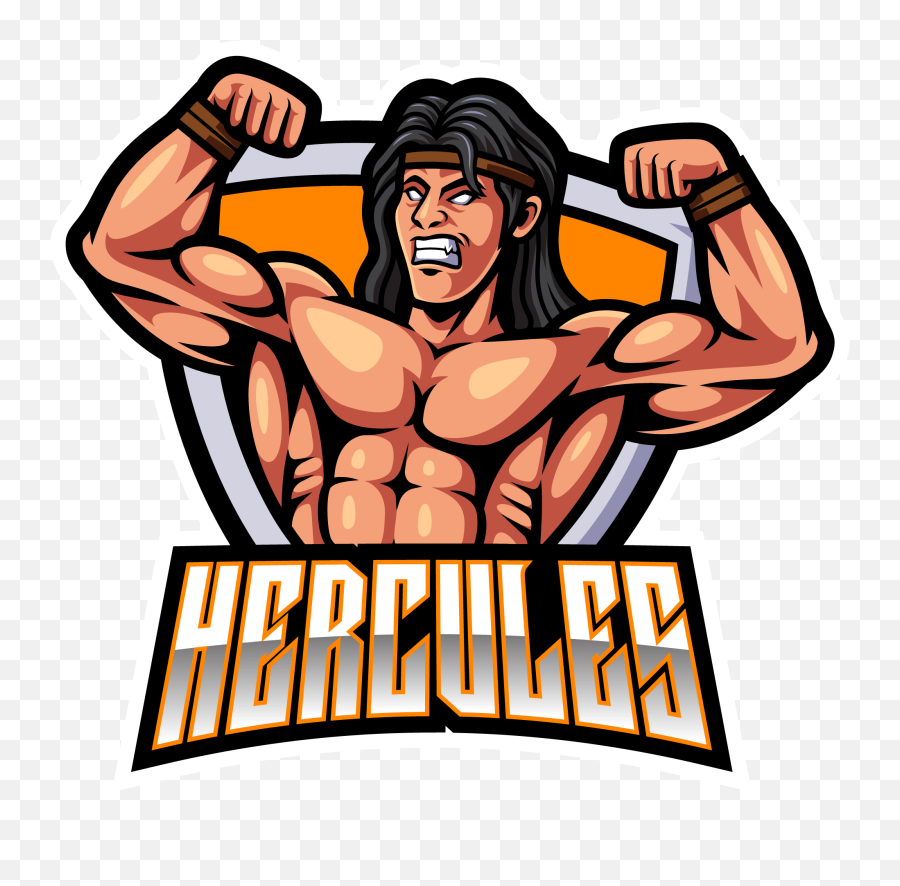 Free Hercule Mascot Logo - Body Build Esport Logo Png,Hercule Png