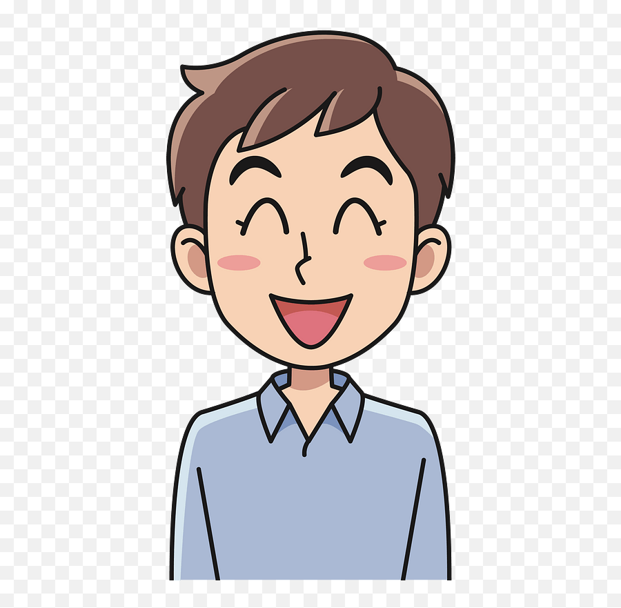 Laughing Young Man Clipart - Man Thinking Png Cartoon,Laughing Man Png -  free transparent png images 