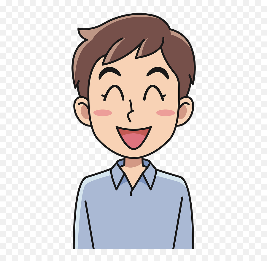 Laughing Young Man Clipart - Man Thinking Png Cartoon,Laughing Man Png