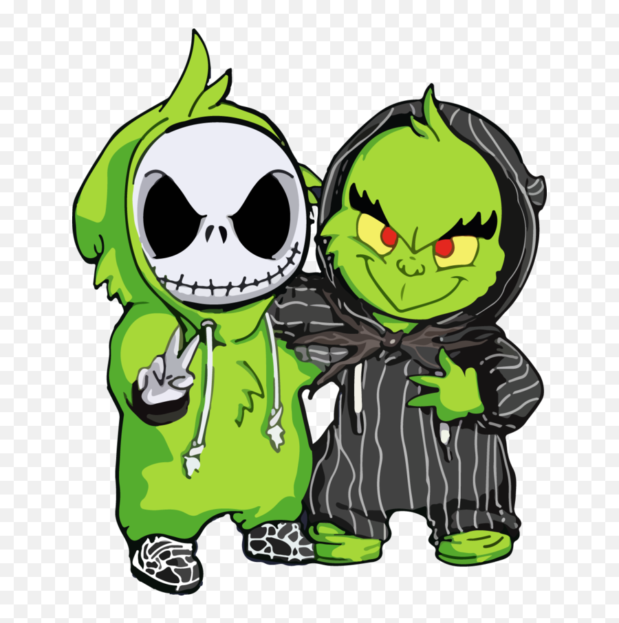 Hello Kitty Clipart Grinch - Grinch And Jack Skellington Svg Png,Cat In The Hat Transparent