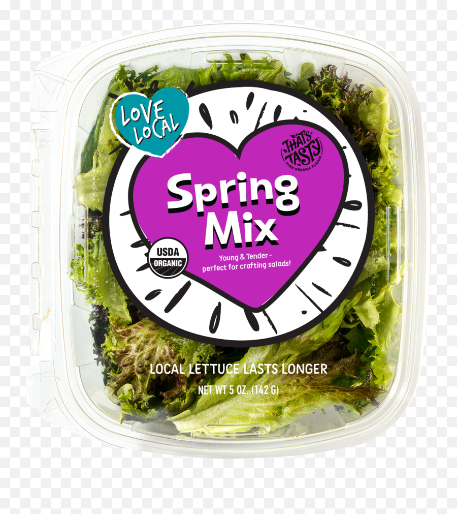 Spring Mix Organic Lettuce - Food Storage Containers Png,Lettuce Transparent