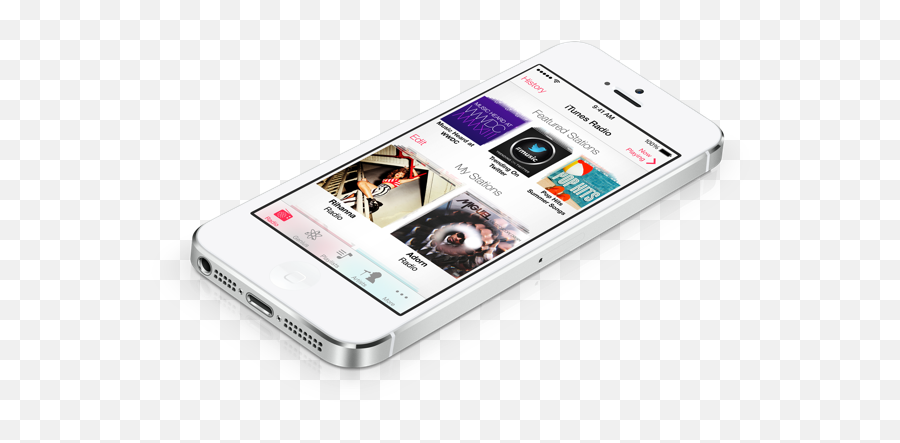 Redesigned Music App And Itunes Radio - Apple Ios 7 Music App Png,Itunes Radio Icon