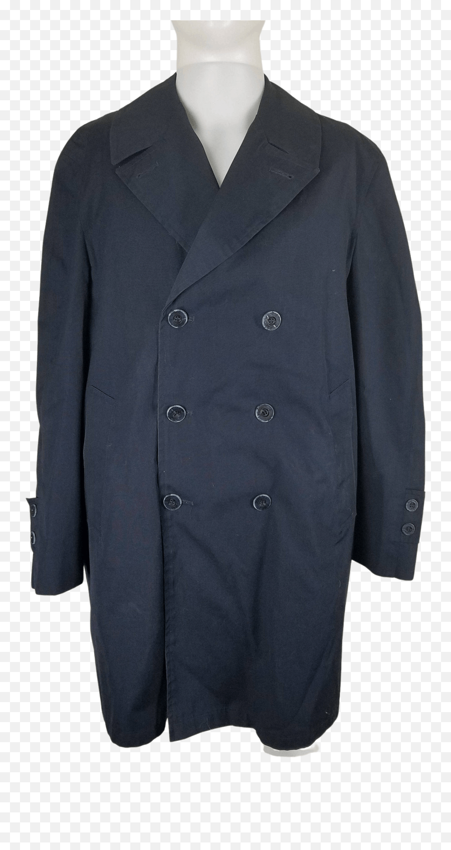 60u0027s Navy Blue Double Breasted Trench Coat By Koratron Png J Crew Short Icon