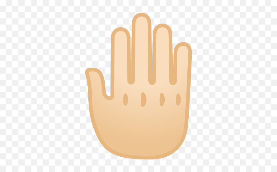 Raised Back Of Hand Light Skin Tone Emoji - Dorso De La Mano Animación Png,Android Back Icon