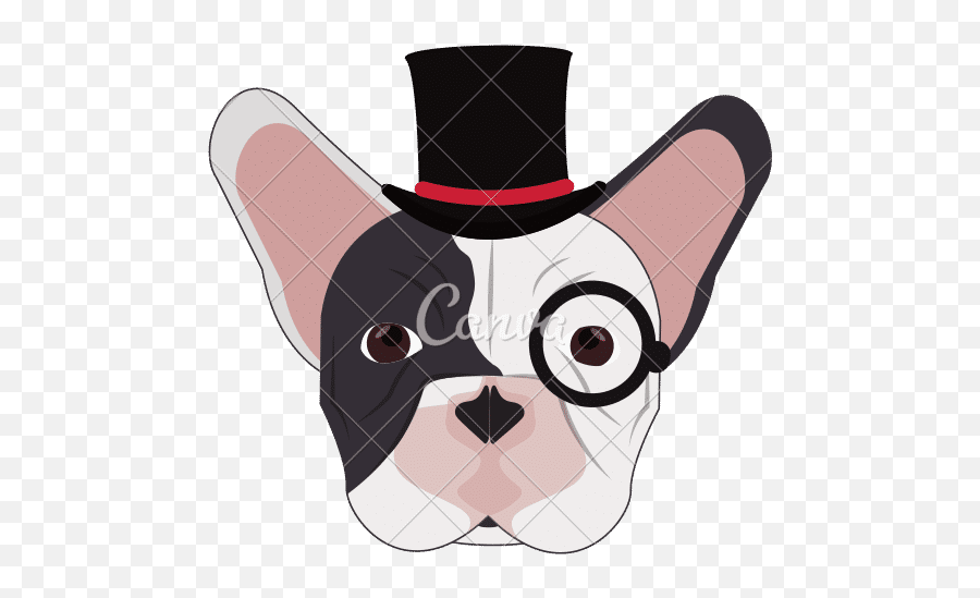 Hipster French Bulldog Icon - Canva Design Png,Bull Dog Icon
