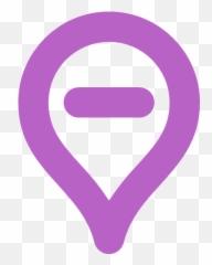 Geotag Geography Tag Map Disable Decrease Icon - Bold Purple png