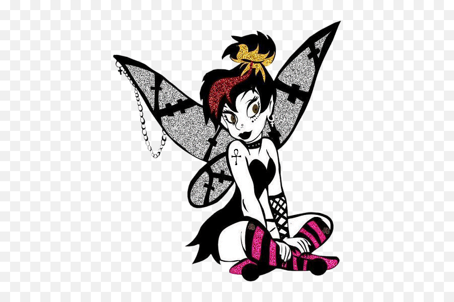 Tinkerbell Easy Drawing Free Download - Gothic Tinkerbell Png,Tinkerbell Transparent