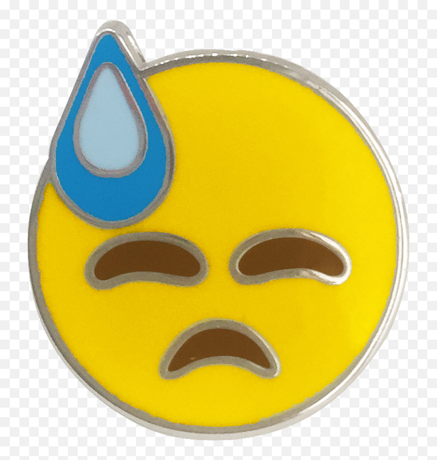 Download Cold Sweat Emoji Pin - Ducatis Pizzeria Trattoria Png,Sweat Emoji Png