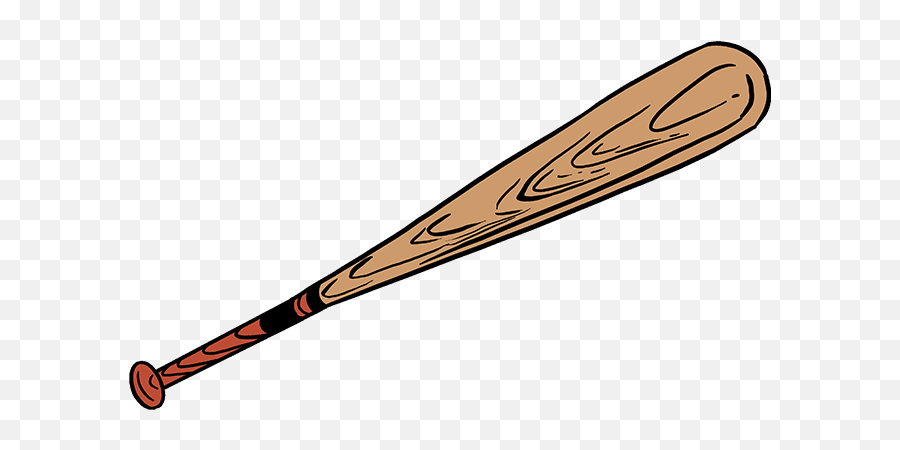How To Draw Baseball Bat Clipart - Full Size Clipart Wood Png,Softball Bat Png