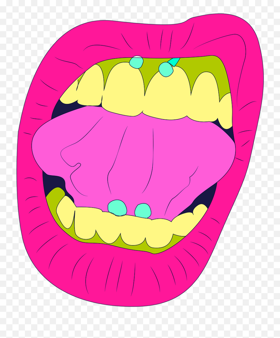 Piercing Tongue Girl - Piercing Animado Png,Lip Piercing Png