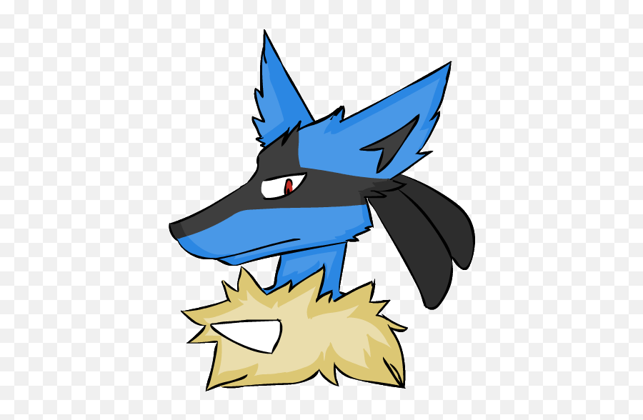 Lucario - Headshot Pokécharms Cartoon Png,Lucario Png