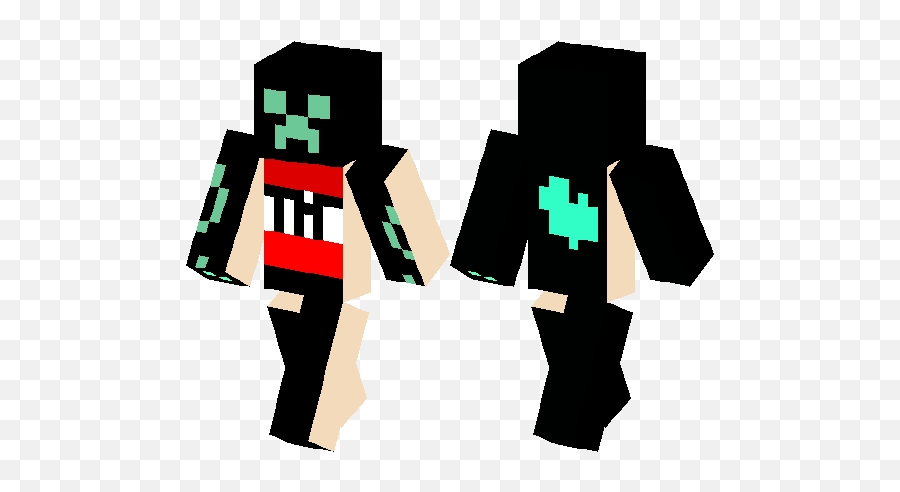 Black Tnt Creeper Minecraft Skin Hub - Minecraft Png,Minecraft Tnt Png