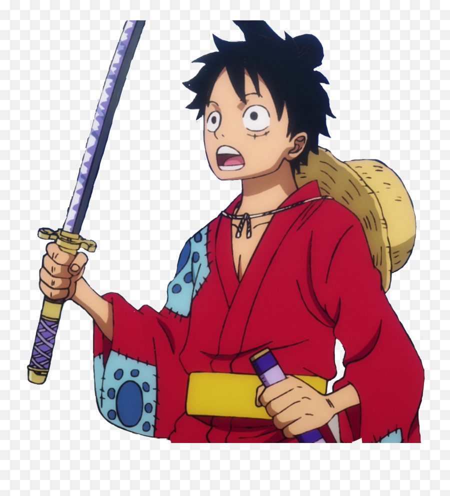 Onepiece Wano Luffy Sticker By Squigglyjuice - One Piece Luffy Wano Png,Luffy Png