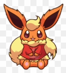 Flareon Fuego Kawaii Pokemon Red - Flareon Kawaii Full Dibujos De Flareon Kawaii Png,Flareon Png