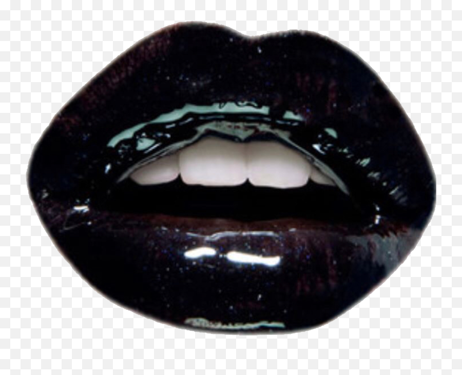 Black Lips Mouth Lipstick Polyvore Moodboard Filler - Black Niche Meme Png,Lips Png Transparent