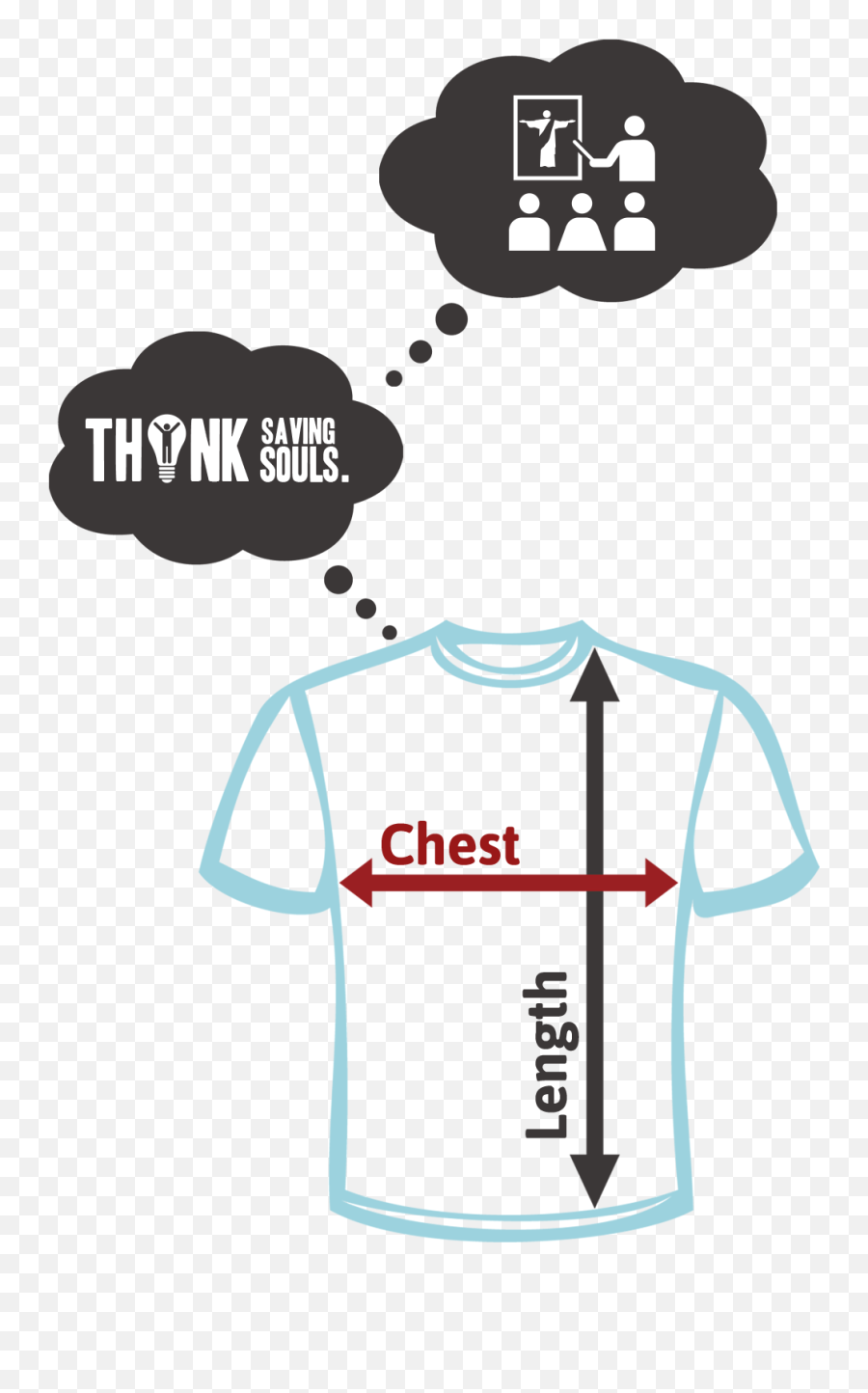 Gospel Threads Sizing Chart - Clip Art Png,Thonk Png