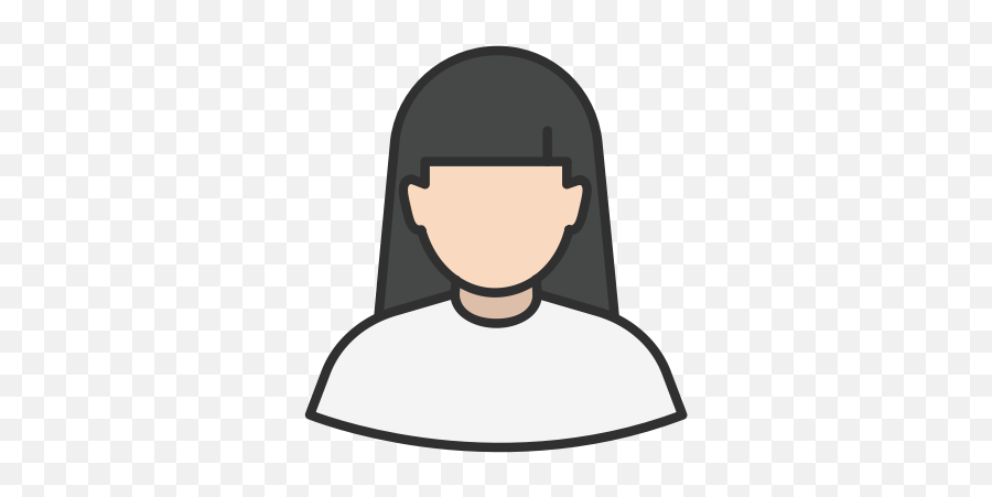 Bangs Girl Lady Woman Icon - Woman Icon With Bangs Png,Bangs Png