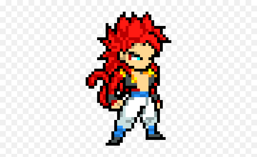 Gogeta Ssj4 Pixel Art Maker - Pixel Art Gogeta 4 Png,Gogeta Png